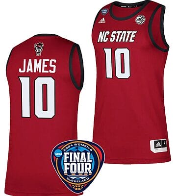Aziaha James Jersey #10 NC State Wolfpack Basketball 2024 NCAA March Madness Final Four Red 8 Aziaha James Jersey #10 NC State Wolfpack Basketball 2024 NCAA March Madness Final Four Red