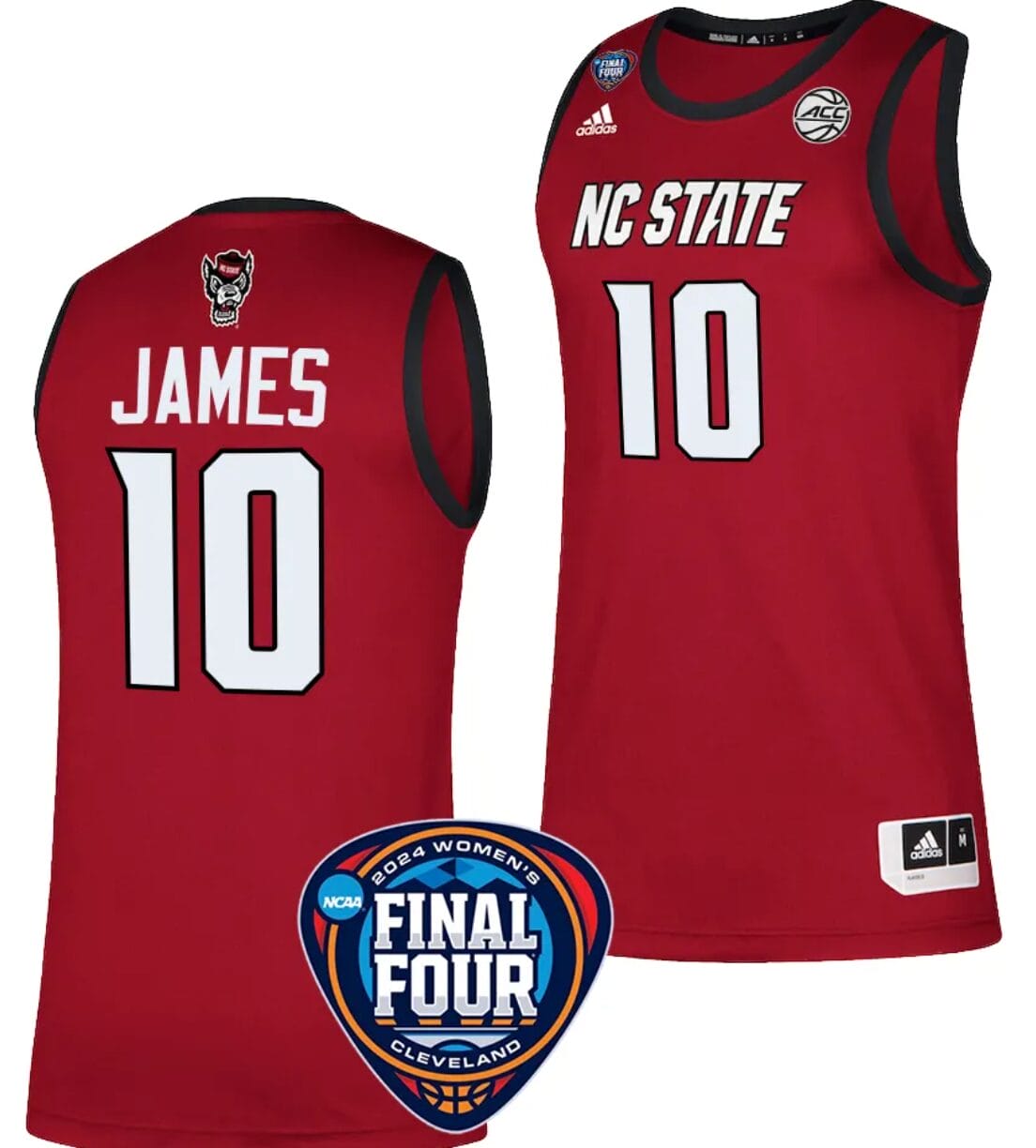 Aziaha James Jersey #10 NC State Wolfpack Basketball 2024 NCAA March Madness Final Four Red 1 Aziaha James Jersey #10 NC State Wolfpack Basketball 2024 NCAA March Madness Final Four Red