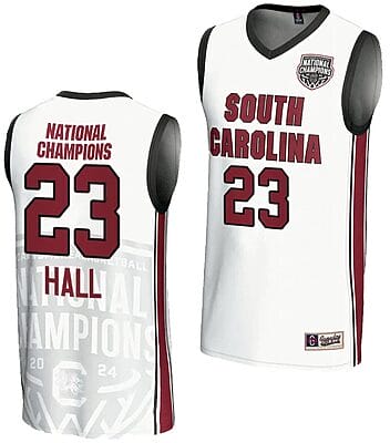 Bree Hall Jersey #23 South Carolina Gamecocks 2024 NCAA Basketball National Champions White