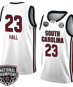 Bree Hall Jersey #23 South Carolina Gamecocks 2024 NCAA Basketball National Champions White Red