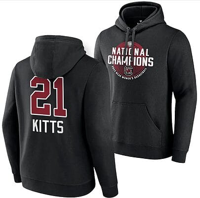 Chloe Kitts Hoodie #21 South Carolina Gamecocks 2024 NCAA Basketball National Champions Pullover Locker Room Black