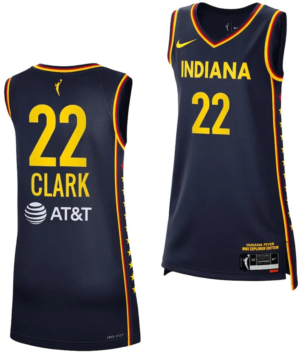 Caitlin Clark Indiana Fever Jersey #22 Basketball 2024 WNBA Draft Explorer Edition Navy 1 Caitlin Clark Indiana Fever Jersey #22 Basketball 2024 WNBA Draft Explorer Edition Navy