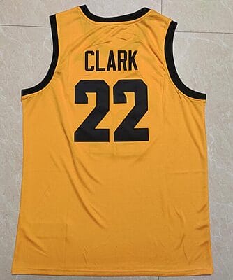 Caitlin Clark Jersey 22 Iowa Hawkeyes College Basketball Stitched Yellow 2