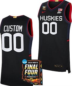 Custom UConn Huskies Jersey Name and Number 2024 NCAA March Madness Final Four Basketball Navy
