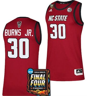 DJ Burns Jr Jersey #30 NC State Wolfpack 2024 NCAA March Madness Final Four Basketball Red 8 DJ Burns Jr Jersey #30 NC State Wolfpack 2024 NCAA March Madness Final Four Basketball Red
