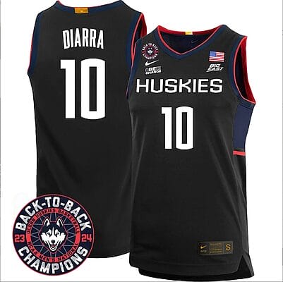Hassan Diarra Jersey #10 UConn Huskies Basketball 2024 Back To Back Champions Patch Black 8 Hassan Diarra Jersey #10 UConn Huskies Basketball 2024 Back To Back Champions Patch Black