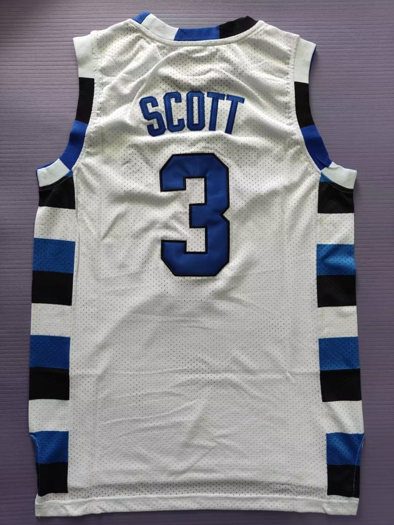 Lucas Scott Jersey #3 One Tree Hill Ravens College Basketball White 1 Lucas Scott Jersey #3 One Tree Hill Ravens College Basketball White