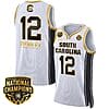 MiLaysia Fulwiley Jersey #12 South Carolina Gamecocks Basketball 2024 National Champions All Stitched White Gold