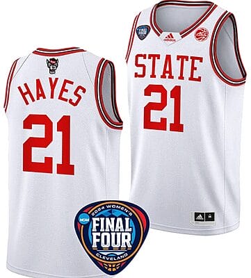 Madison Hayes Jersey #21 NC State Wolfpack Basketball 2024 NCAA March Madness Final Four White 8 Madison Hayes Jersey #21 NC State Wolfpack Basketball 2024 NCAA March Madness Final Four White