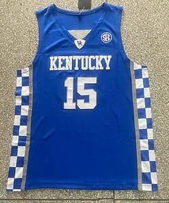 Reed Sheppard Jersey #15 Kentucky Wildcats College Basketball Blue