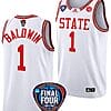 River Baldwin Jersey #1 NC State Wolfpack Basketball 2024 NCAA March Madness Final Four White