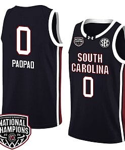 Te-Hina Paopao Jersey #0 South Carolina Gamecocks 2024 NCAA Basketball National Champions Black
