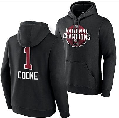Zia Cooke Hoodie #1 South Carolina Gamecocks 2024 NCAA Basketball National Champions Pullover Locker Room Black 8 Zia Cooke Hoodie #1 South Carolina Gamecocks 2024 NCAA Basketball National Champions Pullover Locker Room Black