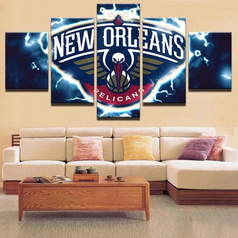 New Orleans Pelicans Basketball Sport – 5 Panel Canvas Prints Wall Art Home Decor Frame Set 1 New Orleans Pelicans Basketball Sport – 5 Panel Canvas Prints Wall Art Home Decor Frame Set