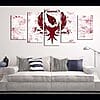Arizona Cardinals Logo 2 – 5 Panel Canvas Prints Wall Art Home Decor Frame Set 5 1102 103 5A1