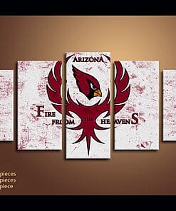 Alternative view of Arizona Cardinals Logo 2 – 5 Panel Canvas Prints Wall Art Home Decor Frame Set