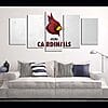 Arizona Cardinals Logo – 5 Panel Canvas Prints Wall Art Home Decor Frame Set 6 1102 104 5A1 1