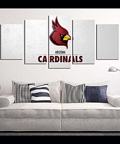Arizona Cardinals Logo – 5 Panel Canvas Prints Wall Art Home Decor Frame Set