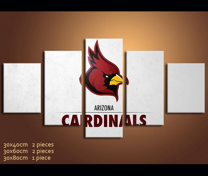 Arizona Cardinals Logo – 5 Panel Canvas Prints Wall Art Home Decor Frame Set 2 Arizona Cardinals Logo – 5 Panel Canvas Prints Wall Art Home Decor Frame Set - Image 2