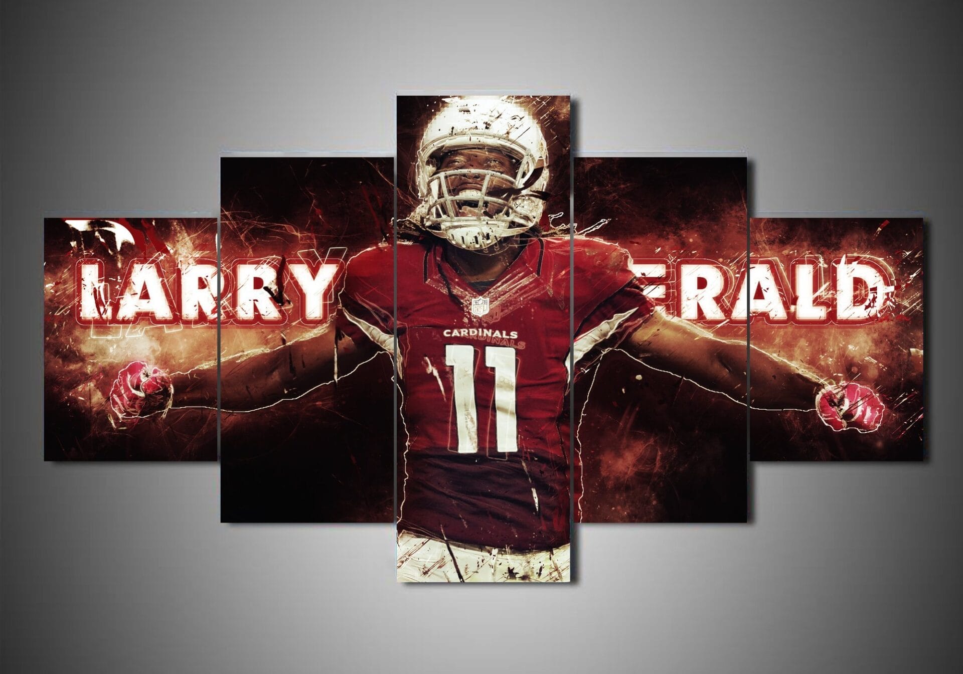 Arizona Cardinals Larry Fitzrald 1 – 5 Panel Canvas Prints Wall Art Home Decor Frame Set 1 Arizona Cardinals Larry Fitzrald 1 – 5 Panel Canvas Prints Wall Art Home Decor Frame Set