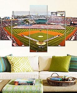 Los Angeles Angels Stadium Baseball – 5 Panel Canvas Prints Wall Art Home Decor Frame Set