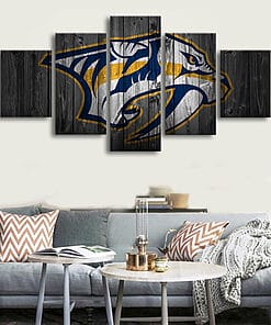 Nashville Predators - Multi Panel Canvas Prints Wall Art Home Decor Frame Set
