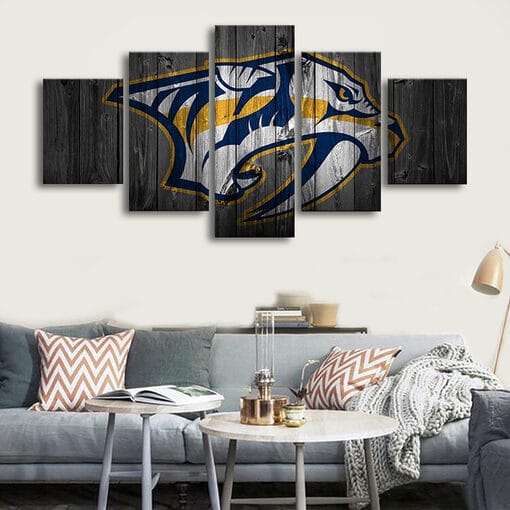 Nashville Predators - Multi Panel Canvas Prints Wall Art Home Decor Frame Set