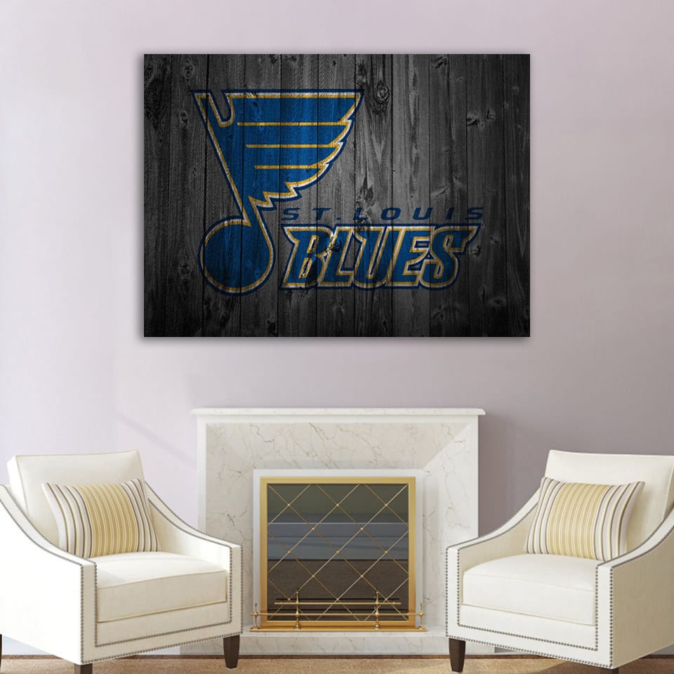St. Louis Blues - Multi Panel Canvas Prints Wall Art Home Decor Frame Set 4 St. Louis Blues - Multi Panel Canvas Prints Wall Art Home Decor Frame Set - Image 4