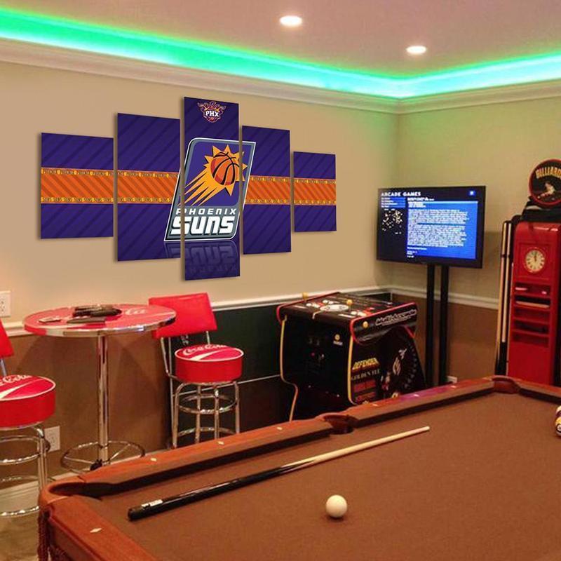 Phoenix Suns Banner – 5 Panel Canvas Prints Wall Art Home Decor Frame Set 3 Phoenix Suns Banner – 5 Panel Canvas Prints Wall Art Home Decor Frame Set - Image 3