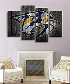 Alternative view of Nashville Predators - Multi Panel Canvas Prints Wall Art Home Decor Frame Set