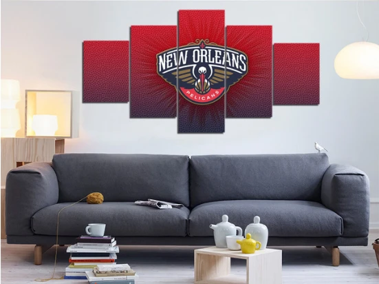 New Orleans Pelicans Basketball – 5 Panel Canvas Prints Wall Art Home Decor Frame Set 1 New Orleans Pelicans Basketball – 5 Panel Canvas Prints Wall Art Home Decor Frame Set