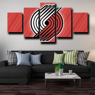 Portland Trail Blazers Print Basketball – 5 Panel Canvas Prints Wall Art Home Decor Frame Set 1 Portland Trail Blazers Print Basketball – 5 Panel Canvas Prints Wall Art Home Decor Frame Set