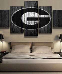 Alternative view of Georgia Bulldogs NCAA Football – 5 Panel Canvas Prints Wall Art Home Decor Frame Set