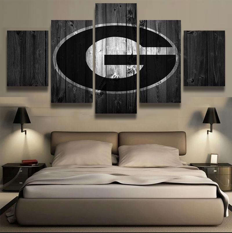 Georgia Bulldogs NCAA Football – 5 Panel Canvas Prints Wall Art Home Decor Frame Set - Image 2