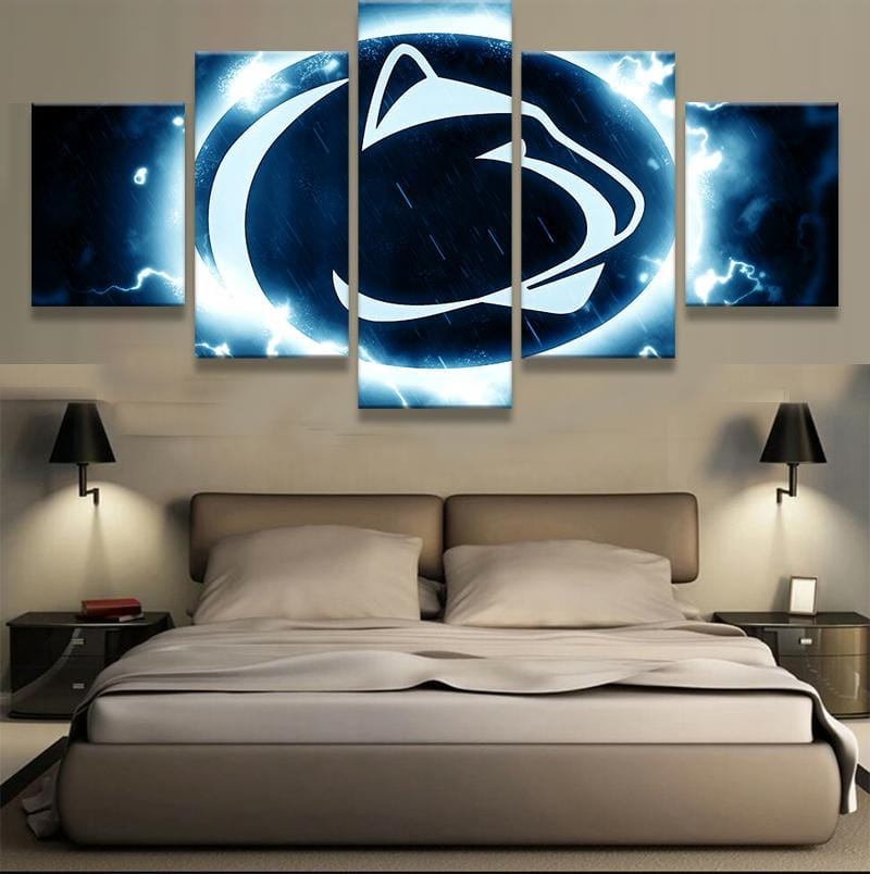 Penn State Nittany Lions Football – 5 Panel Canvas Prints Wall Art Home Decor Frame Set 1 Penn State Nittany Lions Football – 5 Panel Canvas Prints Wall Art Home Decor Frame Set