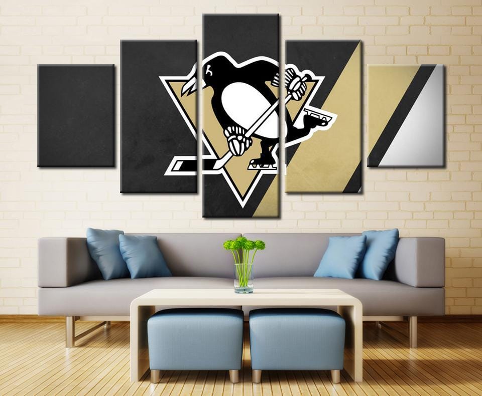 Pittsburgh Penguins 2 Hockey – 5 Panel Canvas Prints Wall Art Home Decor Frame Set 1 Pittsburgh Penguins 2 Hockey – 5 Panel Canvas Prints Wall Art Home Decor Frame Set