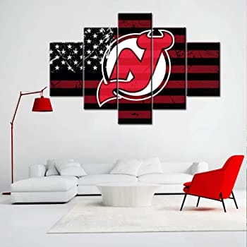 New Jersey Devils 9 – 5 Panel Canvas Prints Wall Art Home Decor Frame Set 1 New Jersey Devils 9 – 5 Panel Canvas Prints Wall Art Home Decor Frame Set
