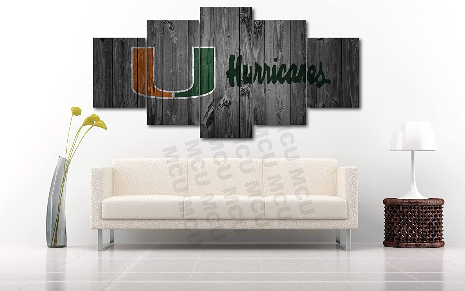 Miami Hurricanes NCAA Football – 5 Panel Canvas Prints Wall Art Home Decor Frame Set 1 Miami Hurricanes NCAA Football – 5 Panel Canvas Prints Wall Art Home Decor Frame Set