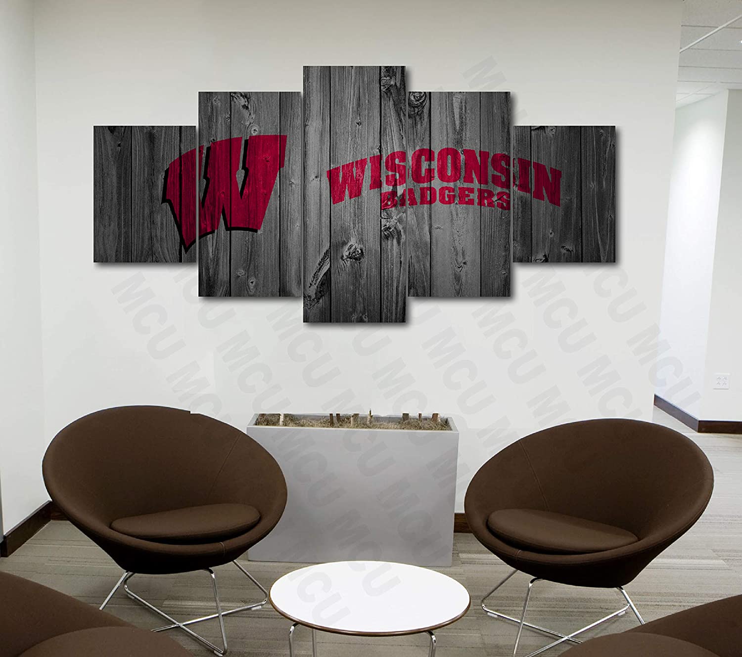 Wisconsin Badgers NCAA Football – 5 Panel Canvas Prints Wall Art Home Decor Frame Set 1 Wisconsin Badgers NCAA Football – 5 Panel Canvas Prints Wall Art Home Decor Frame Set