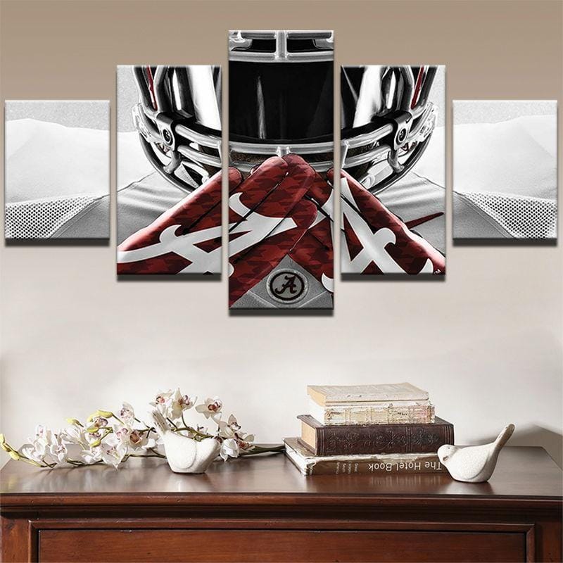 Alabama Crimson Tide Player Rugby – 5 Panel Canvas Prints Wall Art Home Decor Frame Set 1 Alabama Crimson Tide Player Rugby – 5 Panel Canvas Prints Wall Art Home Decor Frame Set