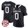 Debo Williams Jersey #0 South Carolina Gamecocks Football 1980 Throwback Vapor Limited SEC Patch Black
