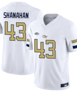 David Shanahan Jersey #43 Georgia Tech Yellow Jacket College Football Edition White