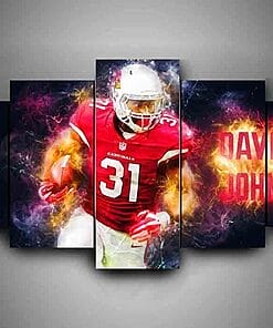 Arizona Cardinals David Johnson – 5 Panel Canvas Prints Wall Art Home Decor Frame Set