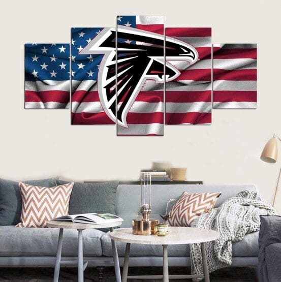 Atlanta Falcons Flag American Football – 5 Panel Canvas Prints Wall Art Home Decor Frame Set 1 Atlanta Falcons Flag American Football – 5 Panel Canvas Prints Wall Art Home Decor Frame Set