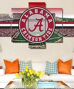 Alabama Crimson Tide Stadium – 5 Panel Canvas Prints Wall Art Home Decor Frame Set