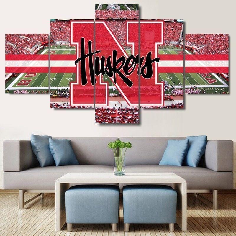 Nebraska Cornhuskers Stadium – 5 Panel Canvas Prints Wall Art Home Decor Frame Set 1 Nebraska Cornhuskers Stadium – 5 Panel Canvas Prints Wall Art Home Decor Frame Set
