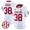 George Rogers Jersey #38 South Carolina Gamecocks Football 1980 Throwback Vapor Limited SEC Patch White