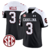 Juice Wells Jersey #3 South Carolina Gamecocks Football 1980 Throwback Vapor Limited Black Alternate