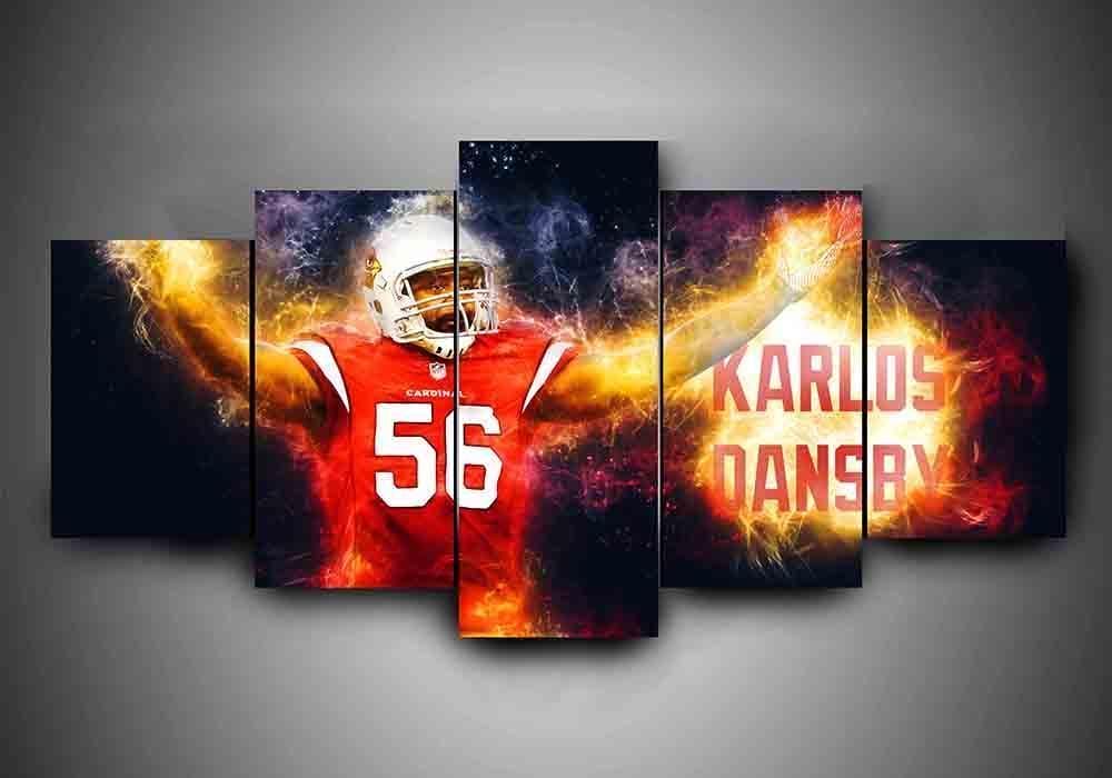 Arizona Cardinals Karlos Dansby – 5 Panel Canvas Prints Wall Art Home Decor Frame Set 1 Arizona Cardinals Karlos Dansby – 5 Panel Canvas Prints Wall Art Home Decor Frame Set