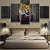 LSU Tigers College Football – 5 Panel Canvas Prints Wall Art Home Decor Frame Set 4 Large Framed LSU Tigers College Football Canvas Home Decor Print Wall Art 1024x1024 1